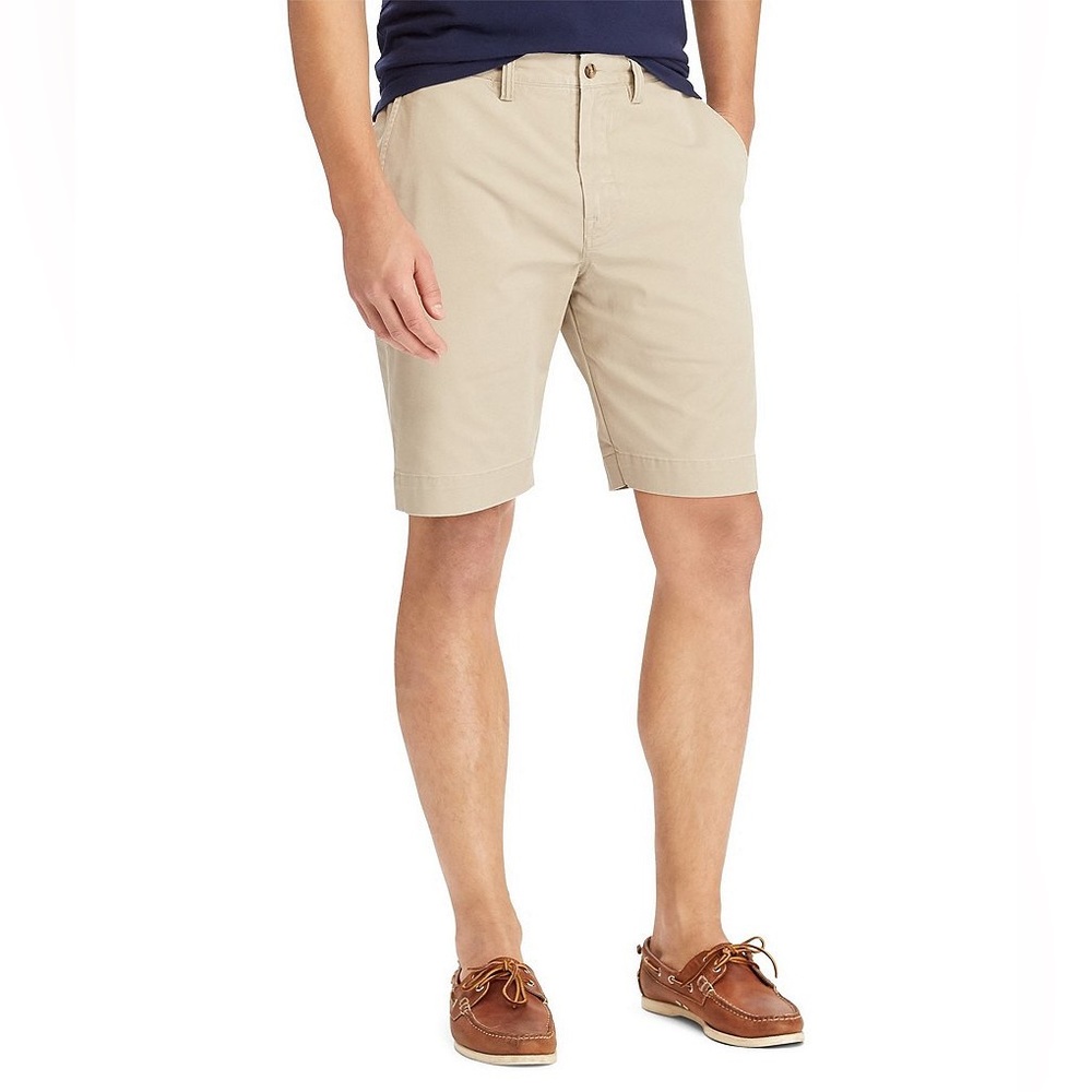 Ralph Lauren Men's Beige Flat Front Shorts
